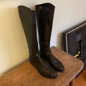 Flat Leather Riding Boots